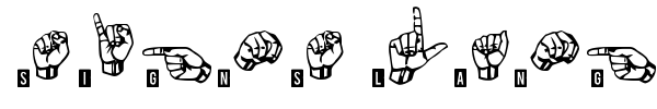 Signs Language TFB font preview
